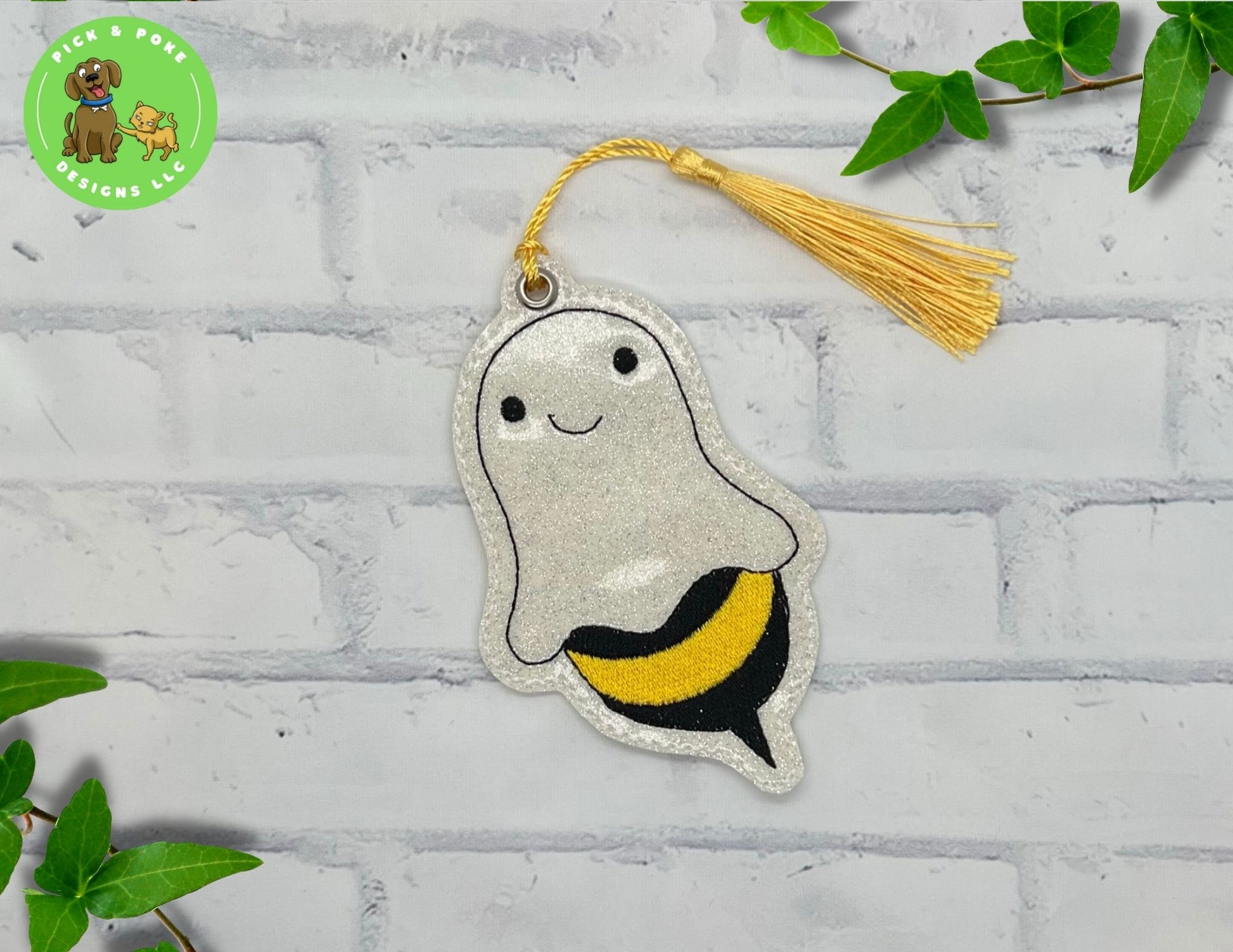 Bee Happy Bookmark, with Tassel 